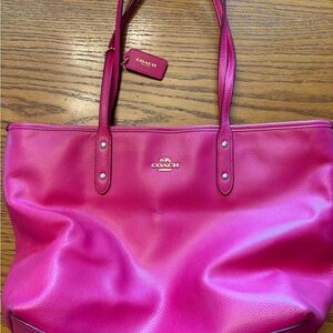 Fuchsia/bright pink authentic Coach bag.